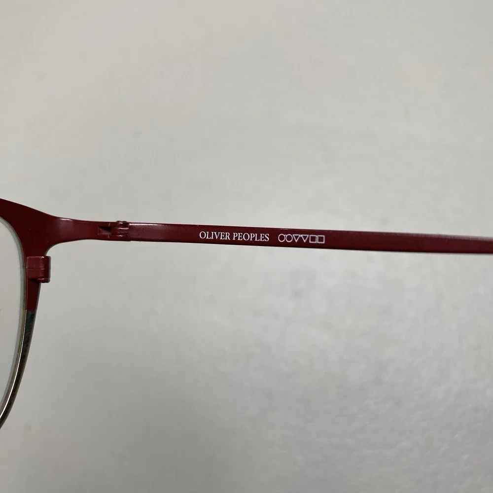 Oliver Peoples OV1153T 5202 ABBE Burgundy Titanium Butterfly Full Rim 48-19-135